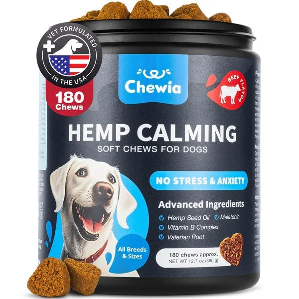 Hemp Calming Chews for Dogs – Anxiety & Stress Relief Treats