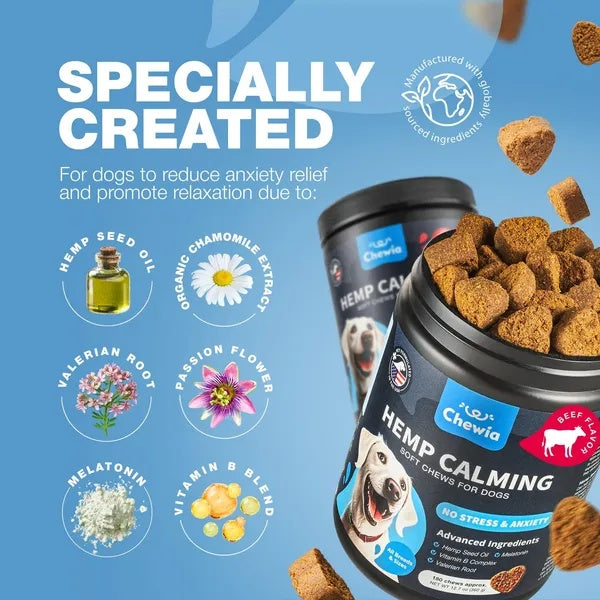 Hemp Calming Chews for Dogs – Anxiety & Stress Relief Treats