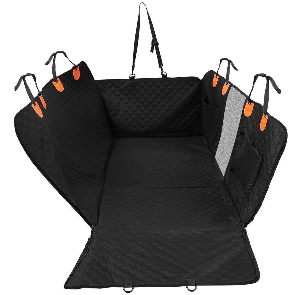 Dog Car Back Seat Cover with Zipper Mesh Window – Waterproof 600D