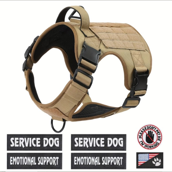 Tactical No-Pull Dog Harness Vest – Adjustable & Reflective