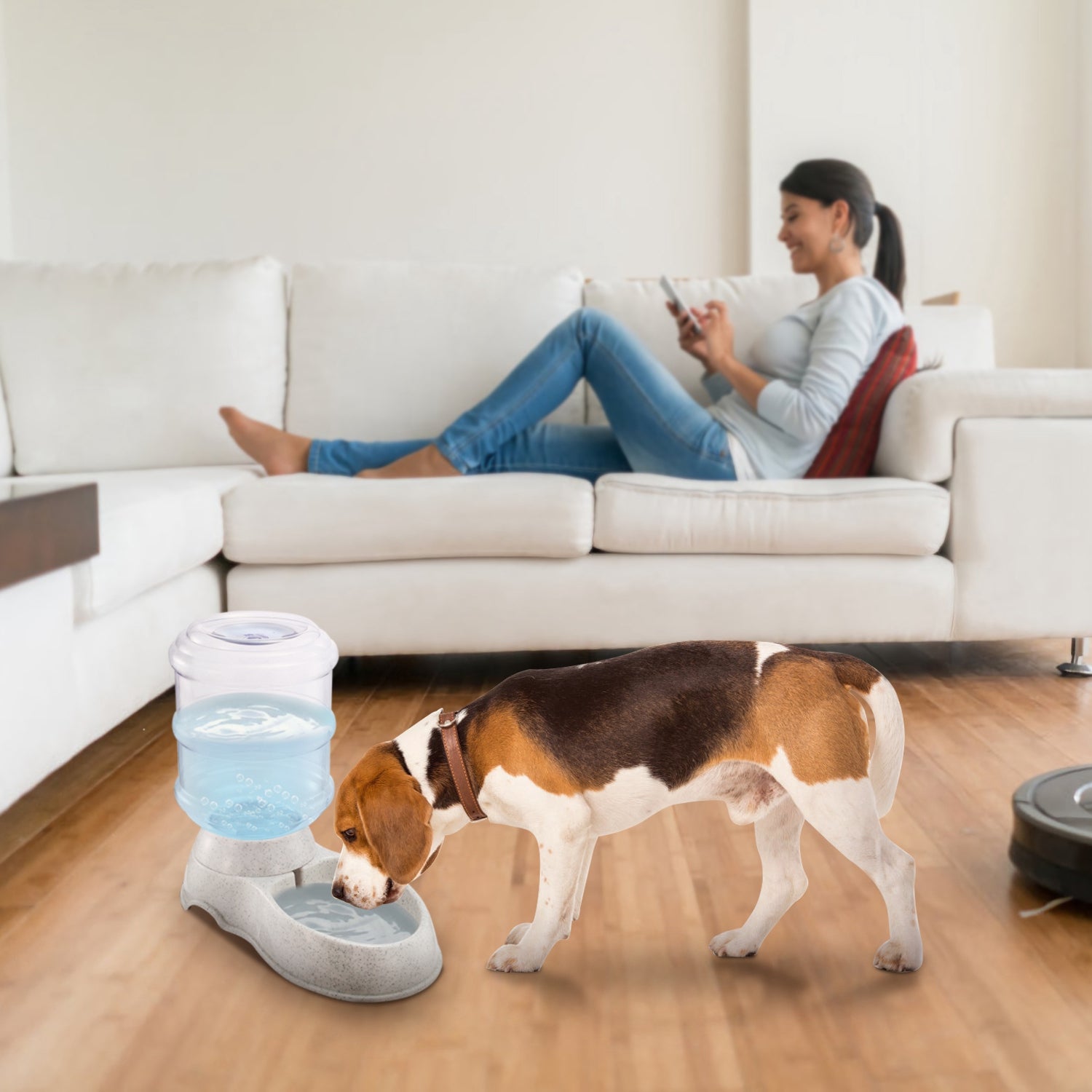 Gravity Pet Water Dispenser – 3.5L Self-Refilling for Dogs & Cats