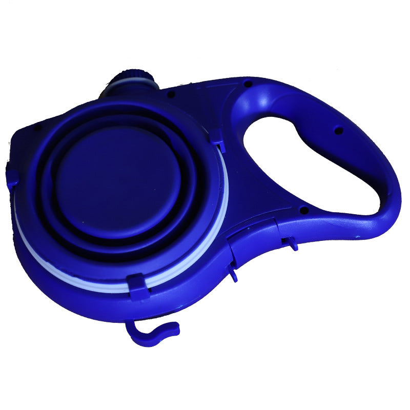 Dog Leash with Water Bottle & Cup Set – Available in Red, Black & Blue