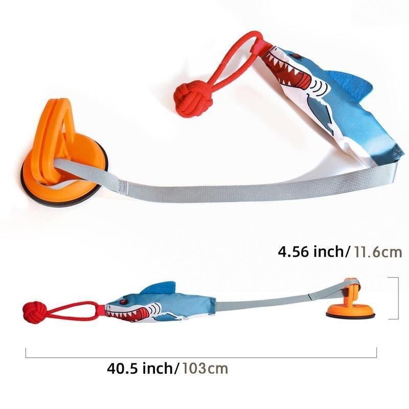 Shark Shaped Dog Toy with Suction Cup – Interactive Rope & Chew