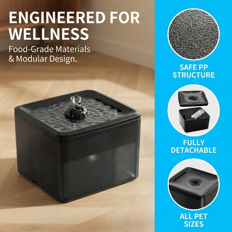 Ultra-Quiet Pet Water Fountain – 3.8L Filtered, USB Powered