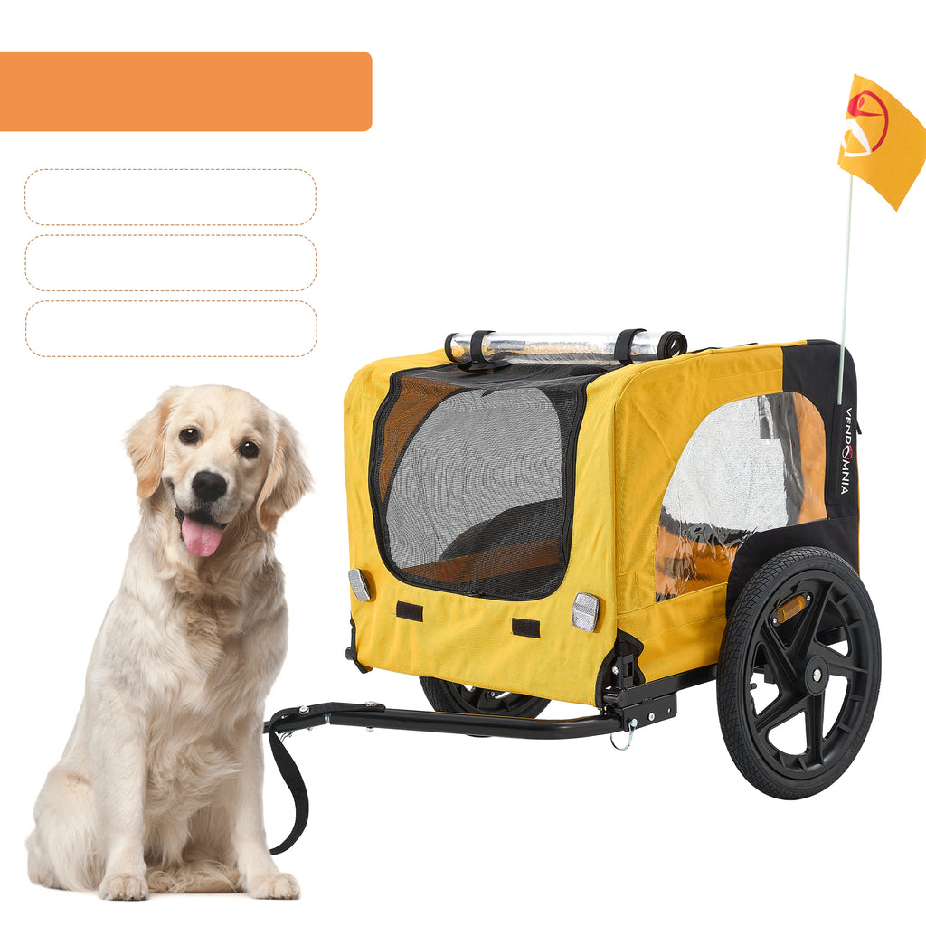 Heavy-Duty Foldable Dog Bicycle Trailer & Pet Stroller – Up to 88 lbs