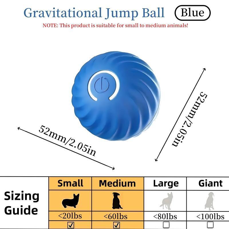 Bouncing Ball Toy for Dogs & Cats – Blue & Orange