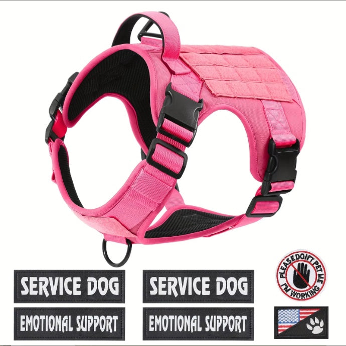 Tactical No-Pull Dog Harness Vest – Adjustable & Reflective