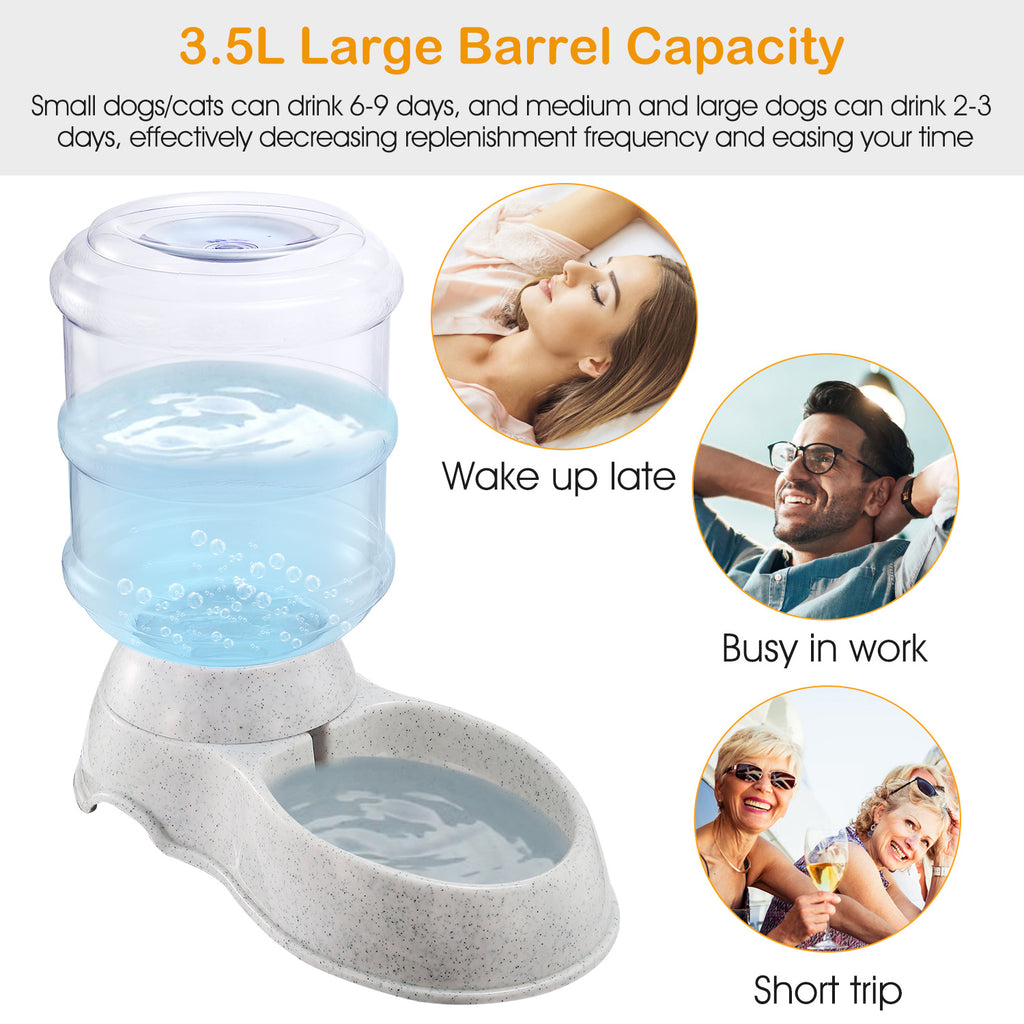 Gravity Pet Water Dispenser – 3.5L Self-Refilling for Dogs & Cats