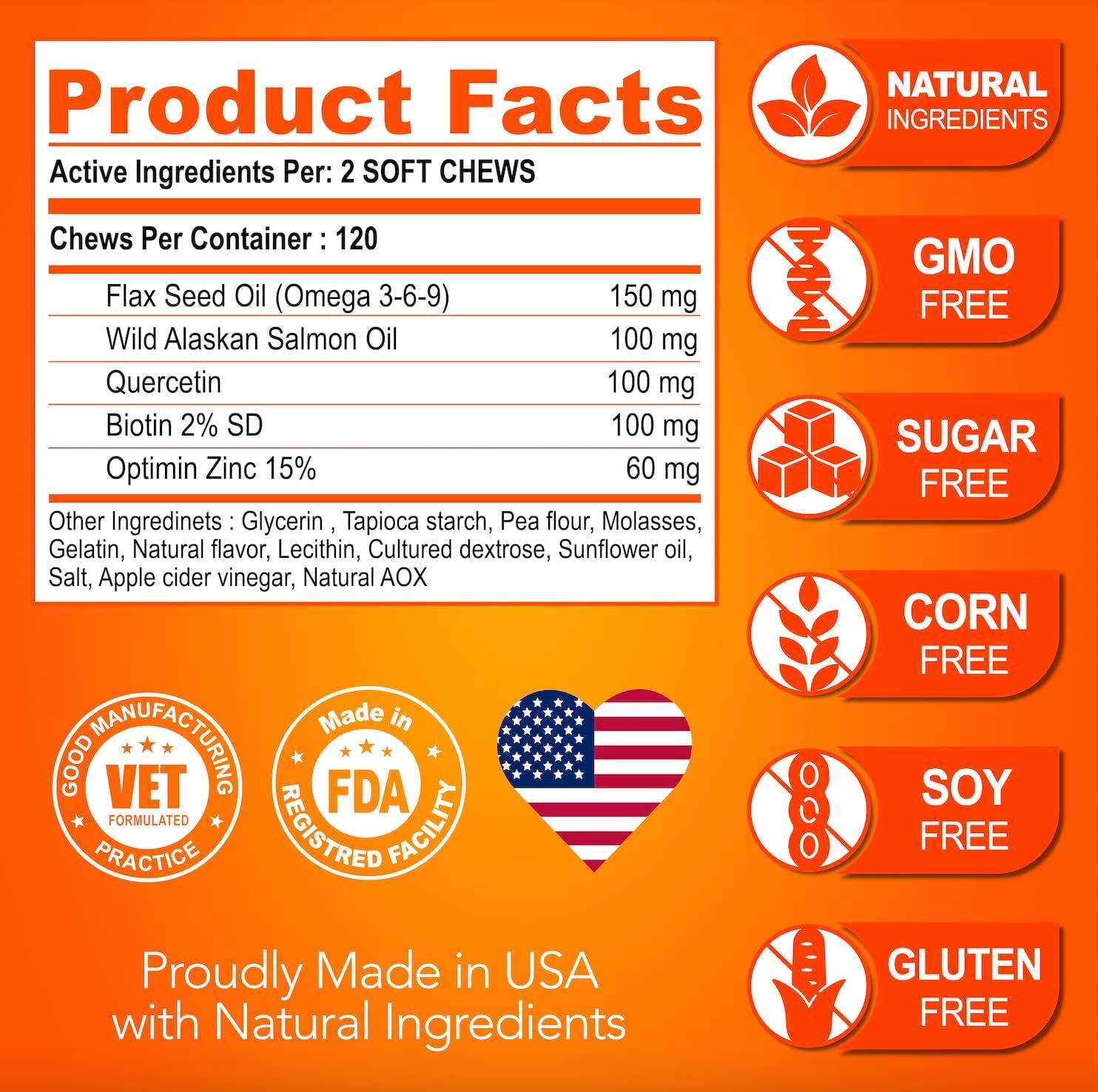 Omega-3 Salmon Oil Chews for Dogs – Skin, Coat & Joint Support
