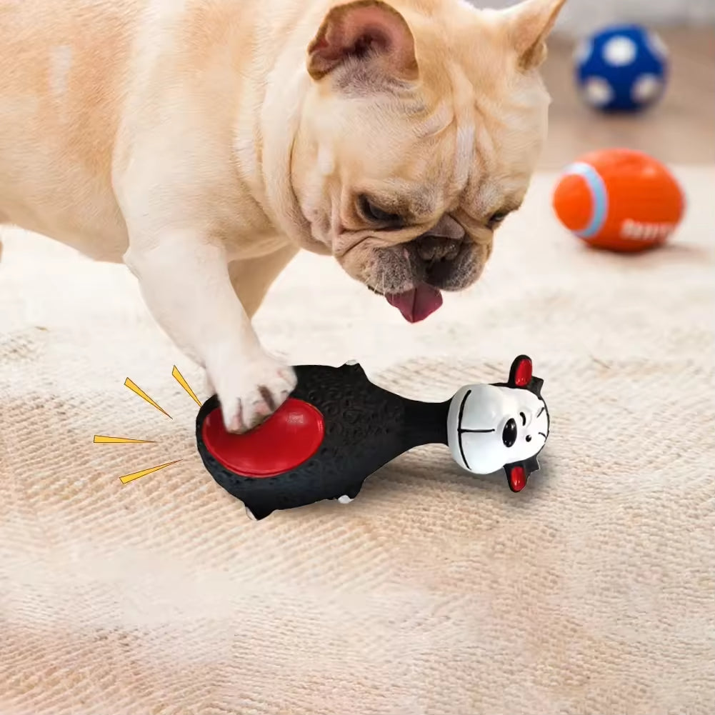 4-Pack Squeaky Latex Dog Chew Toys – Cartoon Animal Shapes