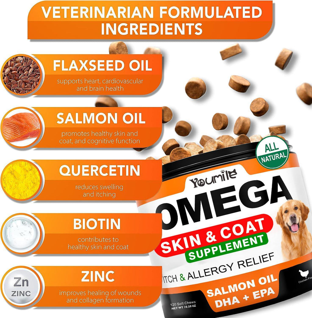 Omega-3 Salmon Oil Chews for Dogs – Skin, Coat & Joint Support