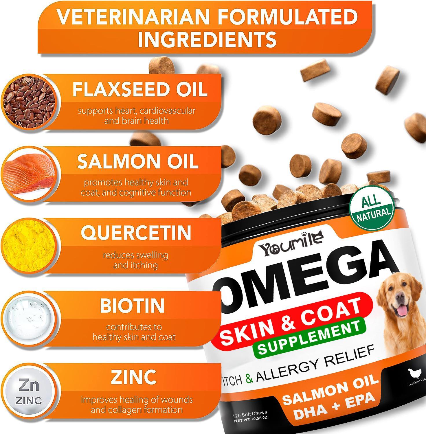 Omega-3 Salmon Oil Chews for Dogs – Skin, Coat & Joint Support