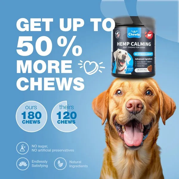 Hemp Calming Chews for Dogs – Anxiety & Stress Relief Treats