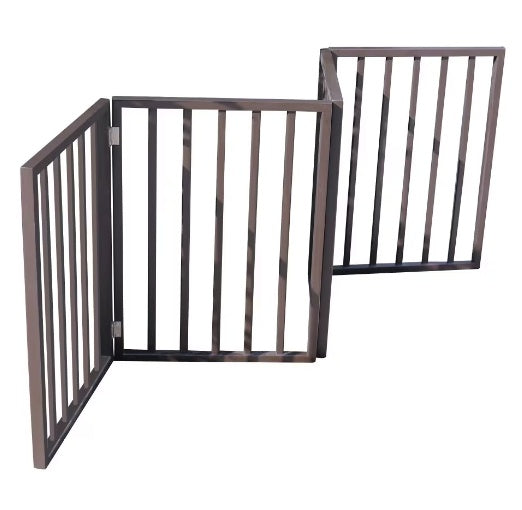 Foldable Wooden Pet Gate for Doorways & Rooms – No Installation