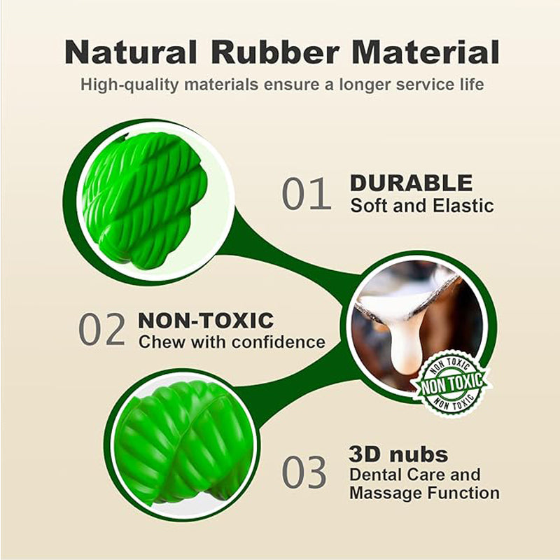 Natural Rubber Horseshoe Chew Toy for Aggressive Chewers