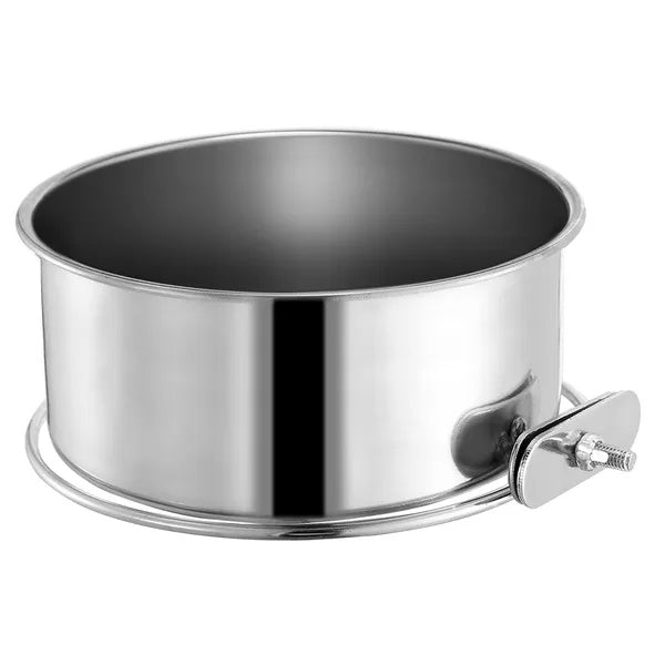 Stainless Steel Cage Bowl with Clamp Holder – Food & Water