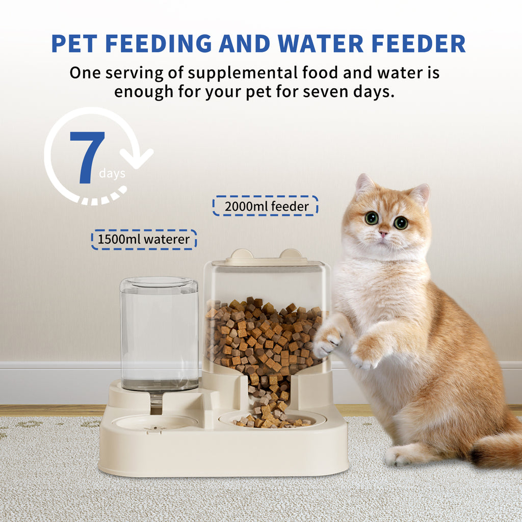 Automatic Pet Food & Water Dispenser – Self-Refilling Feeder for Dogs & Cats
