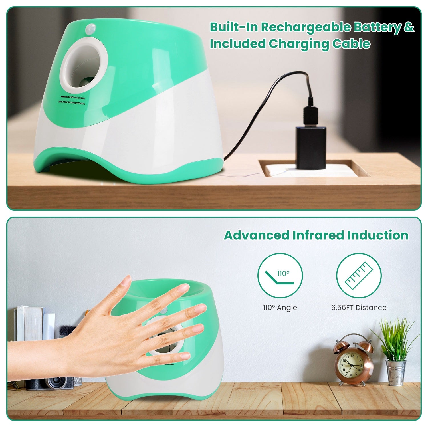 Automatic Dog Ball Launcher – 3 Distances, 6 Tennis Balls Included