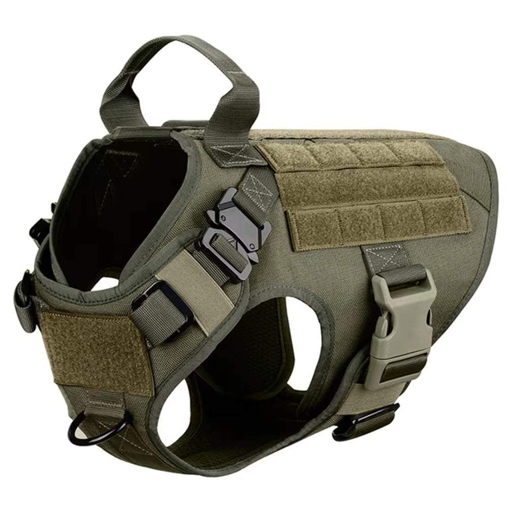 Tactical Dog Harness & Leash Set – No-Pull Nylon Vest