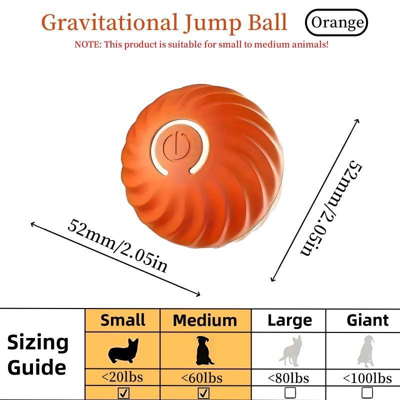 Bouncing Ball Toy for Dogs & Cats – Blue & Orange
