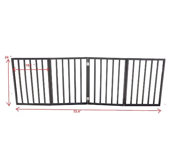 Foldable Wooden Pet Gate for Doorways & Rooms – No Installation