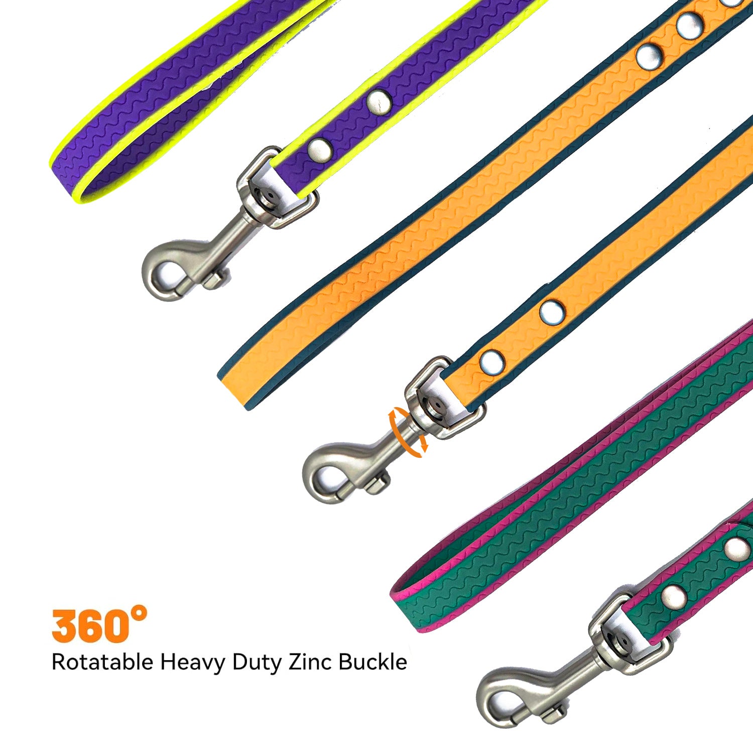 Waterproof PVC Dog Training Leash – Two-Color, Multiple Lengths