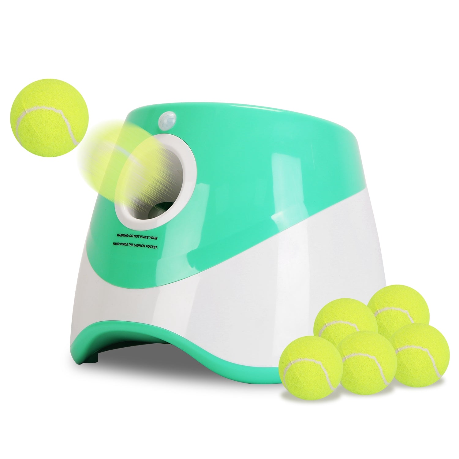Automatic Dog Ball Launcher – 3 Distances, 6 Tennis Balls Included
