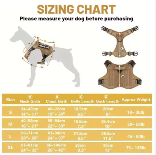 Tactical No-Pull Dog Harness Vest – Adjustable & Reflective