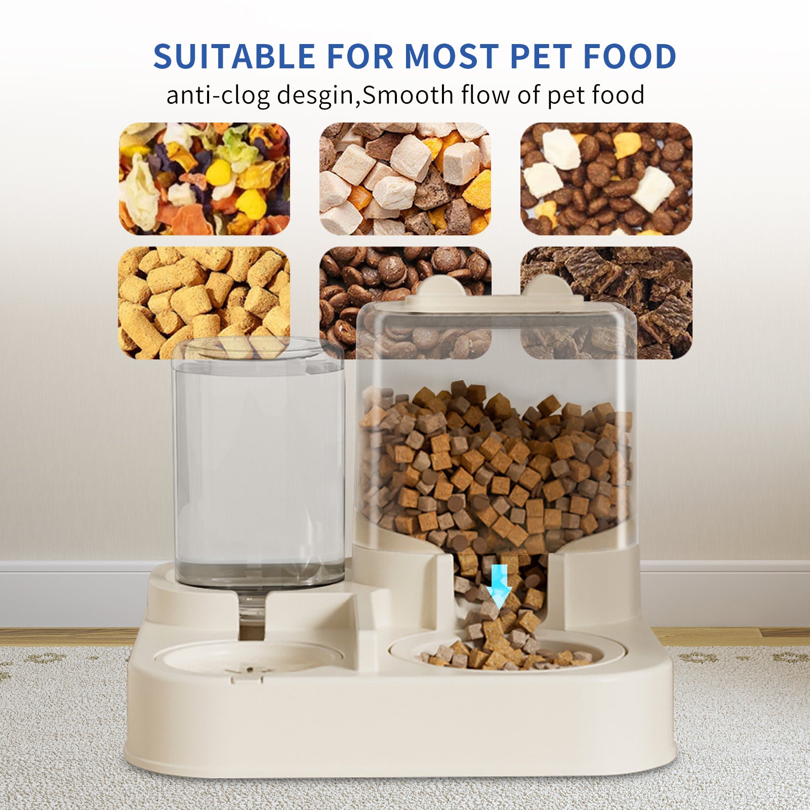Automatic Pet Food & Water Dispenser – Self-Refilling Feeder for Dogs & Cats