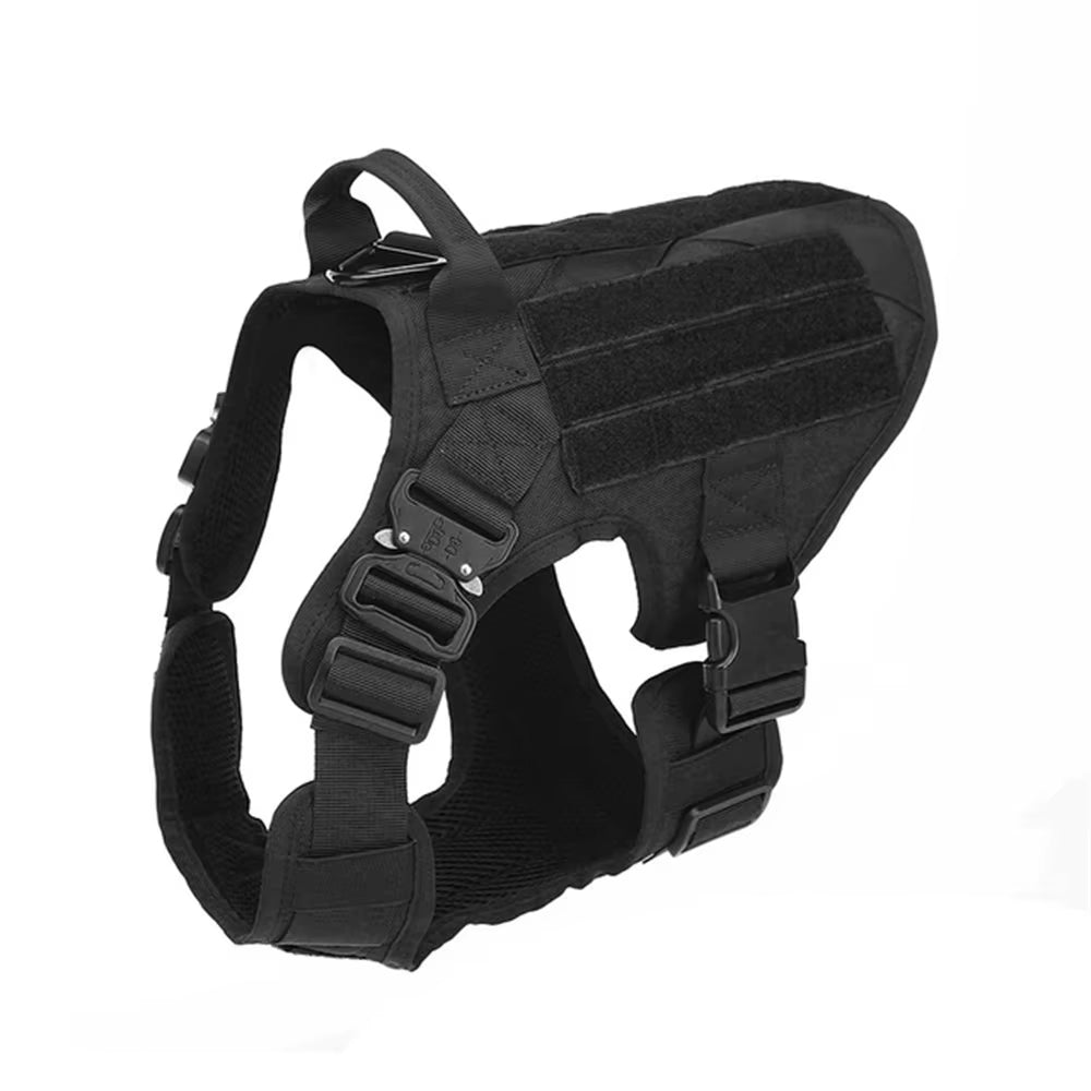 Tactical Dog Harness & Leash Set – No-Pull Nylon Vest
