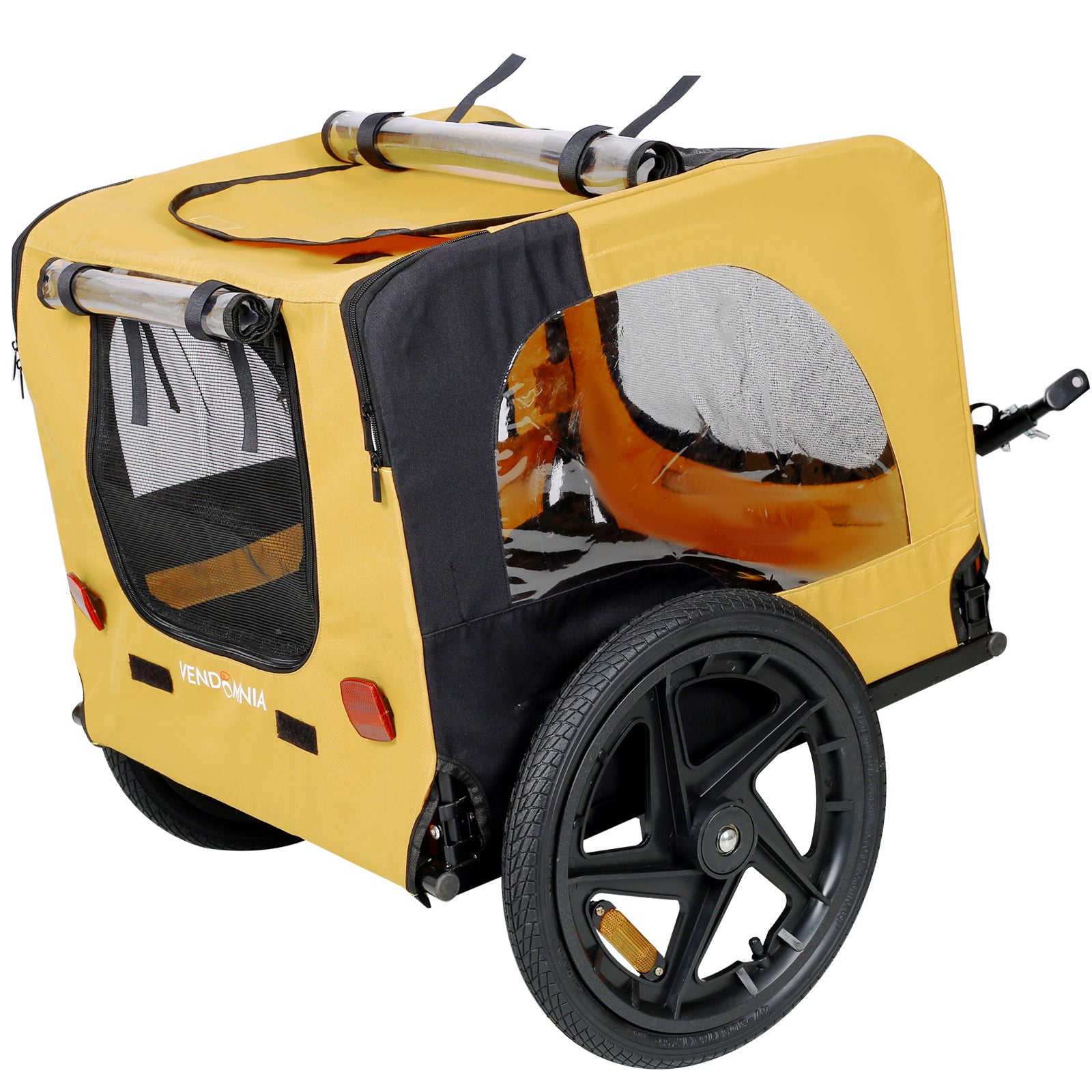 Heavy-Duty Foldable Dog Bicycle Trailer & Pet Stroller – Up to 88 lbs