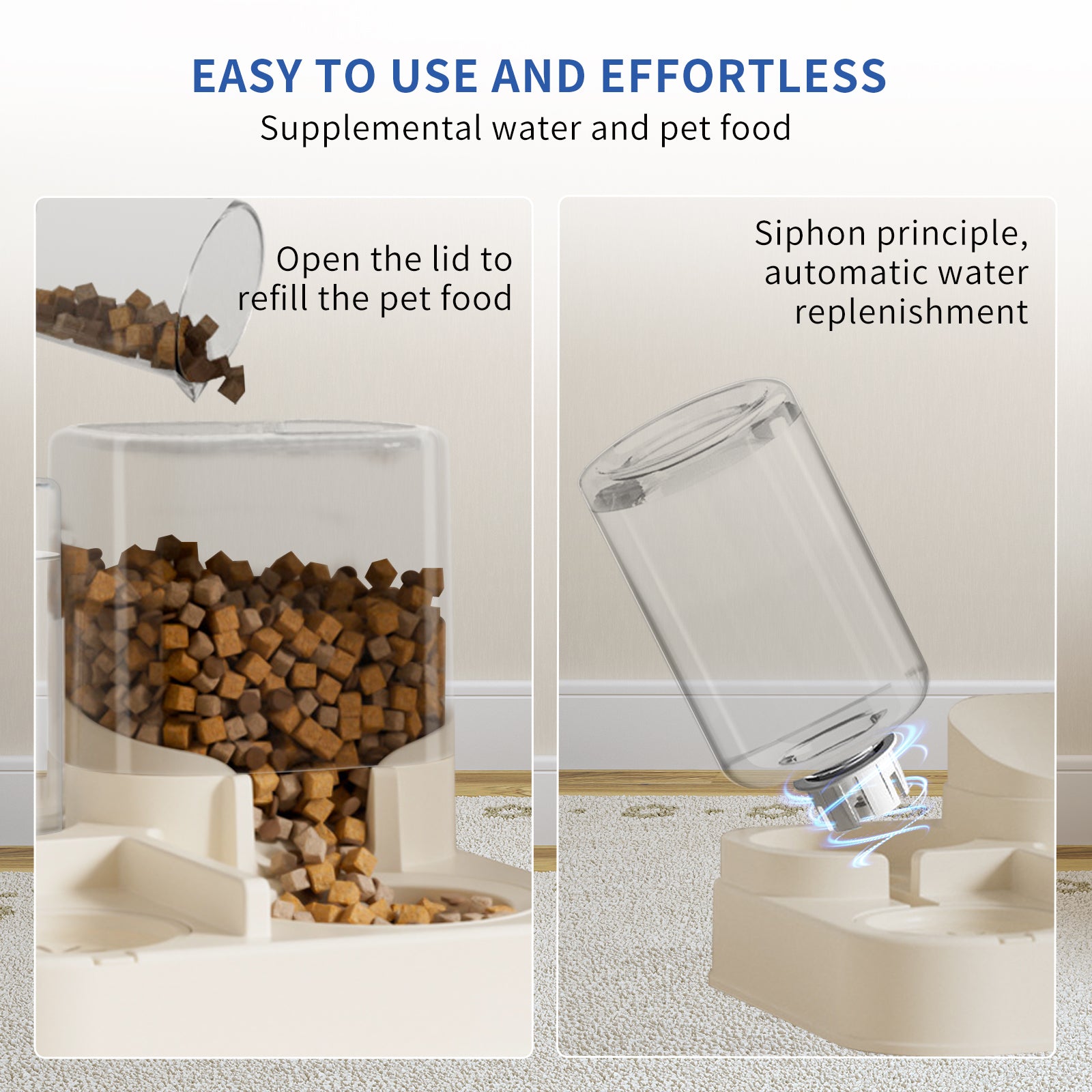 Automatic Pet Food & Water Dispenser – Self-Refilling Feeder for Dogs & Cats