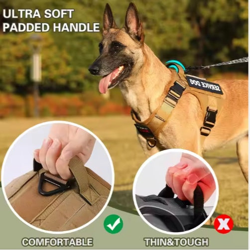 Tactical No-Pull Dog Harness Vest – Adjustable & Reflective